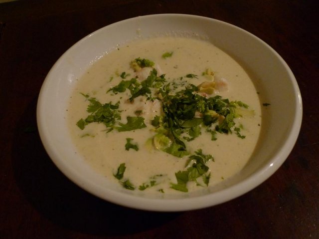 Mother's Day 2011 Part 1: Crayfish, Zuccini and Avocado Soup